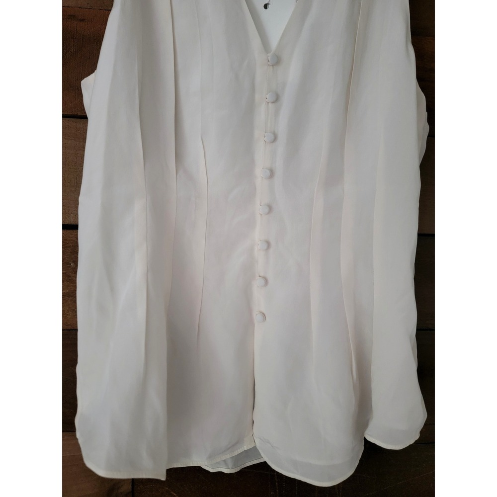 NWT Joie 100% Silk Porcelain White Pleated V-Neck Sleeveless Eulalia Blouse XS - Picture 3 of 10